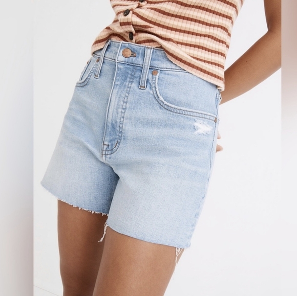 Madewell high-rise blue denim shorts NWT 29 - Picture 2 of 8